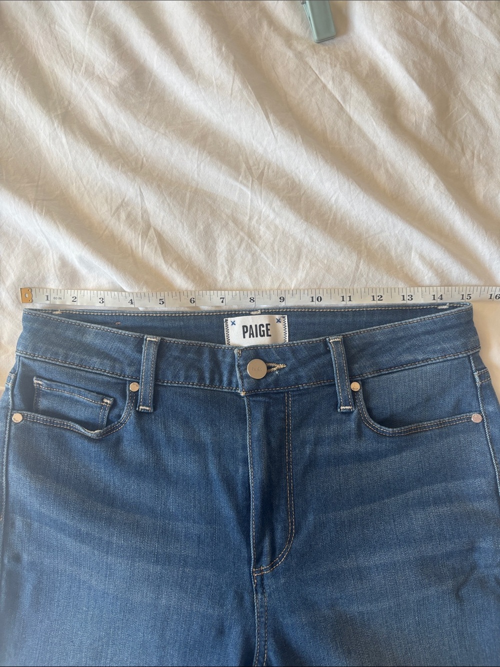 Paige Hoxton Crop Dark Wash Skinny Jeans, 28 - Picture 5 of 8